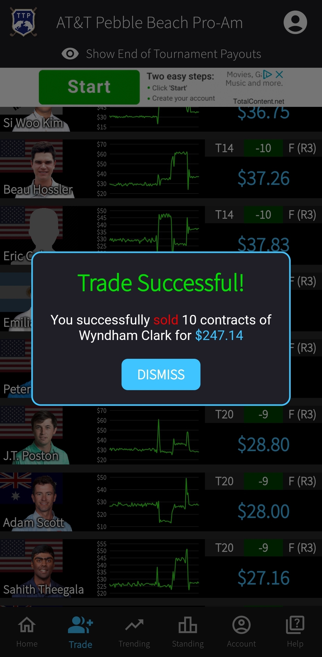 Trade Successful